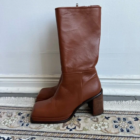 E8 by miista lilly leather platform boots best sale